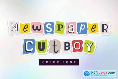 Newspaper cutboy font