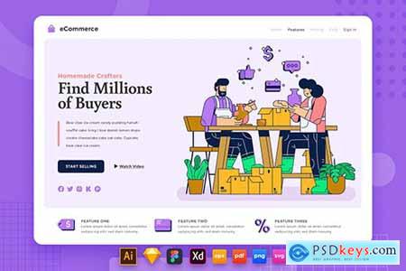Landing Page V.22 Ecommerce - Sell Homemade Craft
