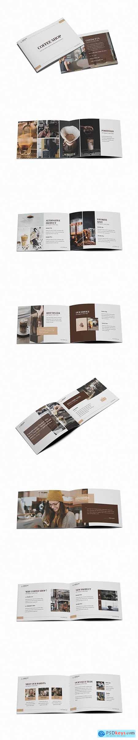 Coffee Shop A5 Brochure Template