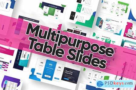 Multipurpose Table Slide PowerpointTemplae