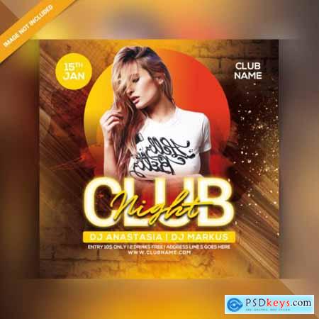 Club night party flyer template