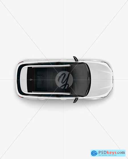 Crossover SUV Mockup  Top View 65749