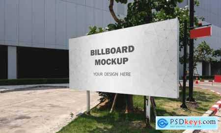 Commercial billboard mockup display outdoo