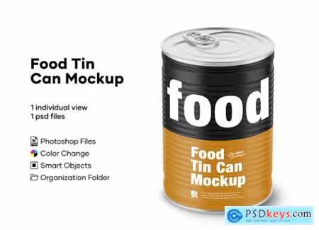 Food Tin Can Mockup