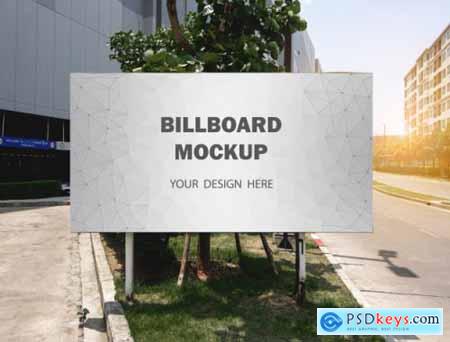 Commercial billboard mockup display outdoo