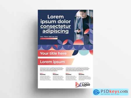 Modern Corporate Brochure Poster Flyer Dl Flyer Banner with Geometric and Circular Pattern
