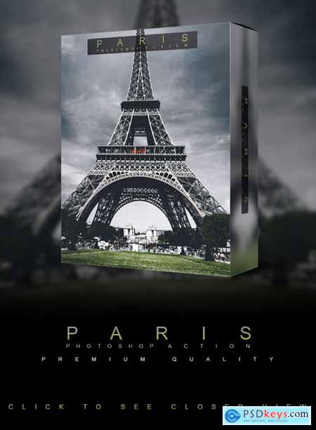 Famous Citys - PARIS - Photoshop Action 26739294