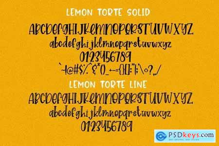 Lemon Torte - Crafty Font duo Solid & Line
