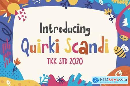 Quirki Scandi - Children fun poster font