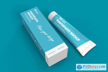 Download 3d Packaging Design Mockup Of Toothpaste Tube And Box Free Download Photoshop Vector Stock Image Via Torrent Zippyshare From Psdkeys Com