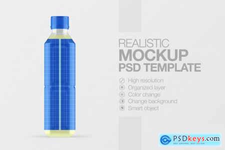 Realistic bottle packaging container mockup