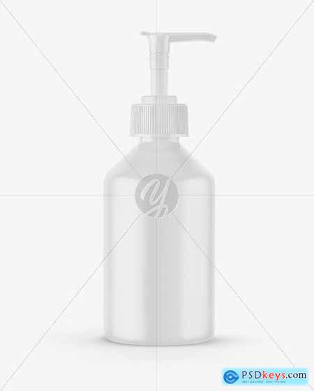 Matte Cosmetic Bottle with Pump Mockup 65705