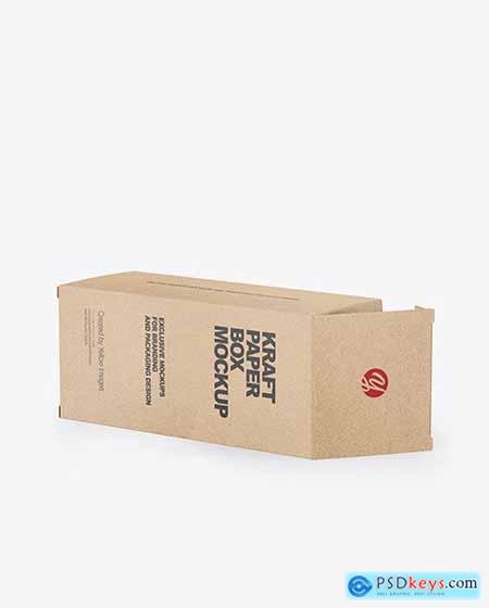 Matte Dropper Bootle with Kraft Paper Box Mockup 65545