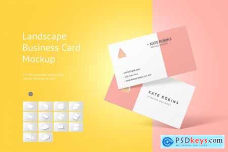 Landscape Business Card Mockup 4581825