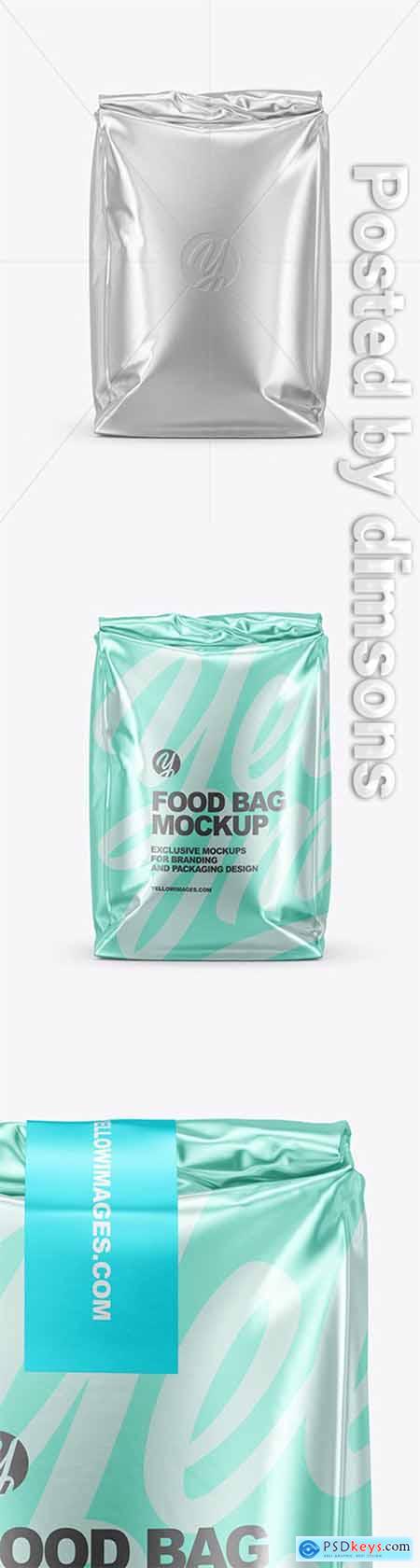 Metallic Food Bag Mockup - Front View 64900