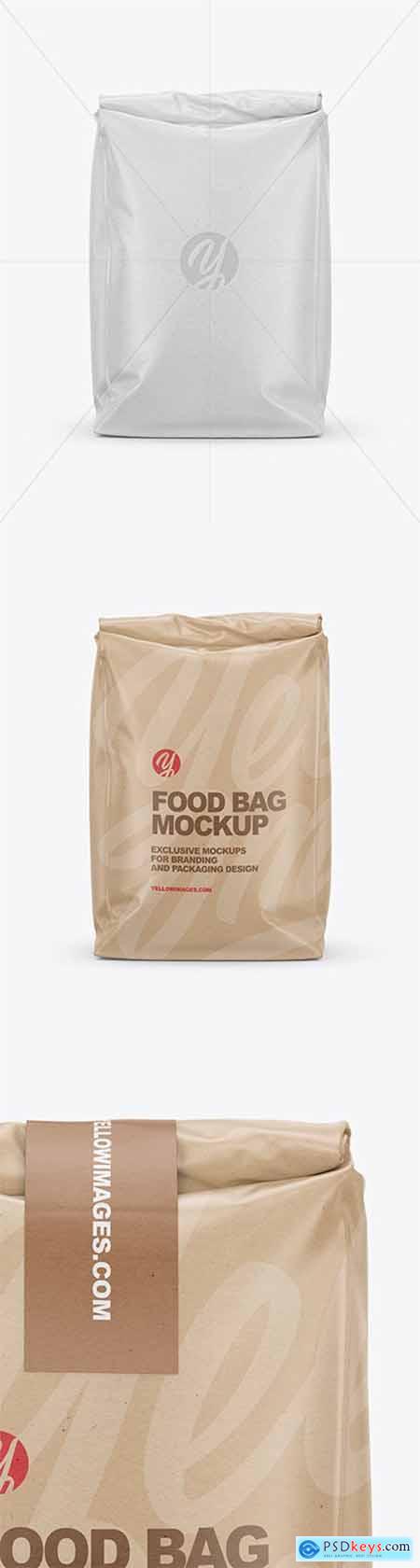 Download Kraft Food Bag Mockup - Front View » Free Download ...