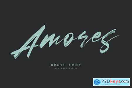 Amores Brush Signature Handmade Font Typeface