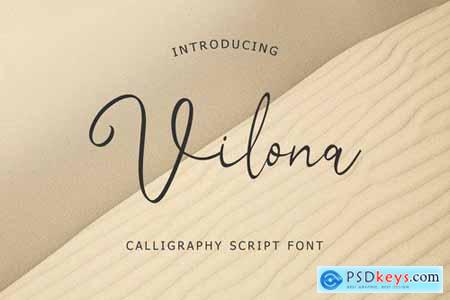 Vilona Calligraphy Script Font