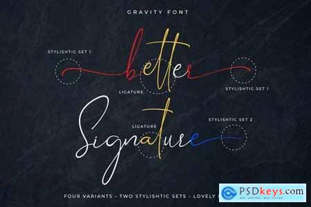 Gravity - Modern Signature Font
