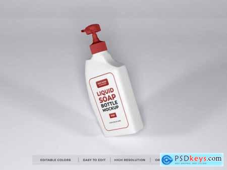 Realistic liquid soap bottle packaging mockup 16 PSD