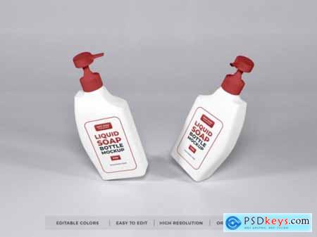 Realistic liquid soap bottle packaging mockup 16 PSD