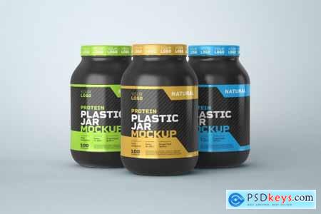 Food Supplement Plastic Jar Mockup 5325811