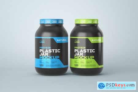 Food Supplement Plastic Jar Mockup 5325811