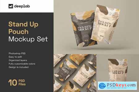 Download Creativemarket Stand Up Pouch Mockup Set 5284160