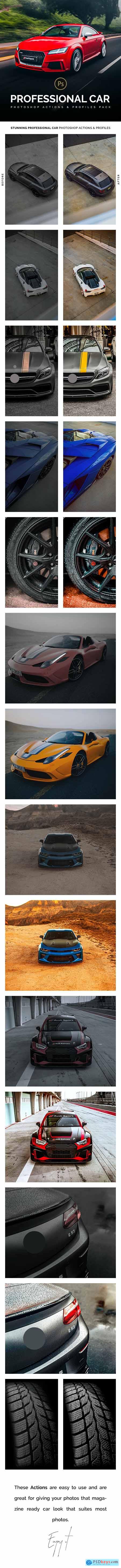 60 Professsional Car Photoshop Actions & Profiles 27828735