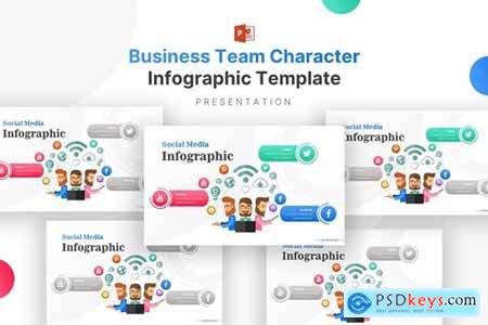 Business Team Character Infographic Template
