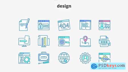 Design - Filled Outline Animated Icons 28340415