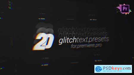 20 Glitch Text Presets Pack For Premiere Pro MOGRT 26974957