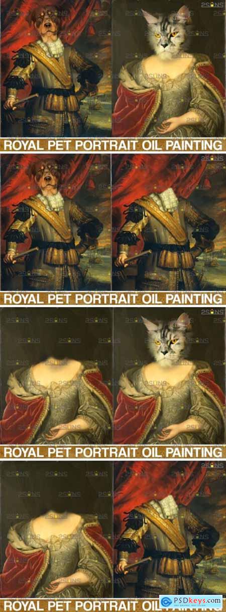 Royal Pet Portraits Template Mega Bundle Royal Pet Portrait Templates