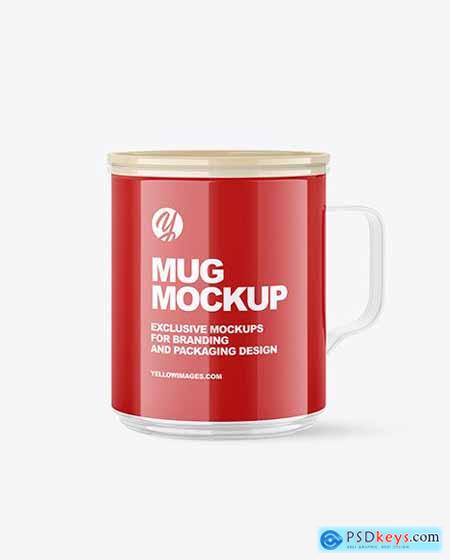 Glossy Plastic Mug Mockup 65878