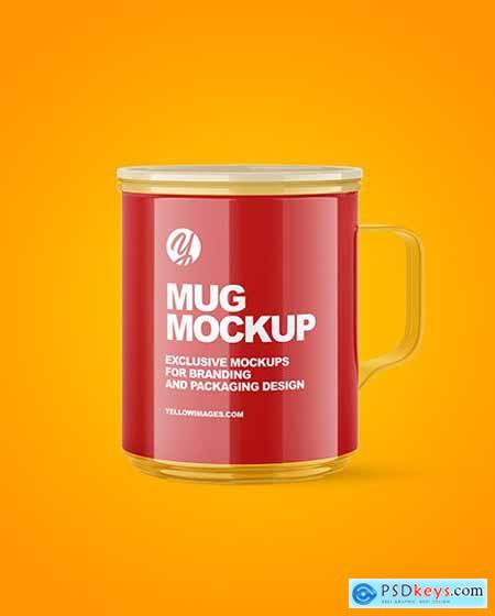 Glossy Plastic Mug Mockup 65878