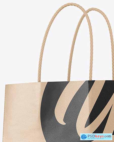 Kraft Paper Shopping Bag With Handles Mockup 65854