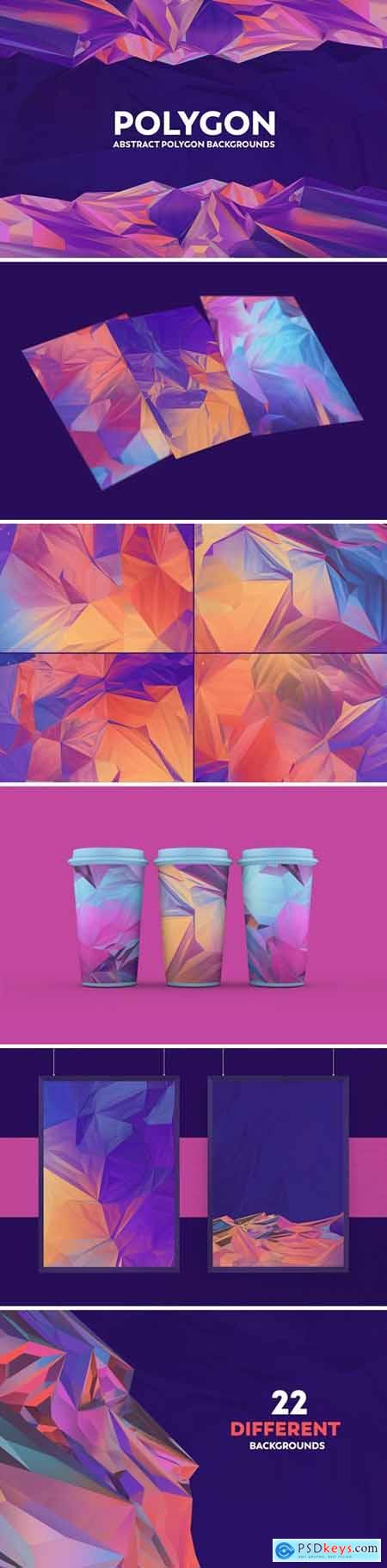 Abstract Polygon Backgrounds - Colorful Colors