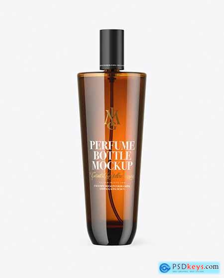 Amber Glass Perfume Bottle Mockup 65879