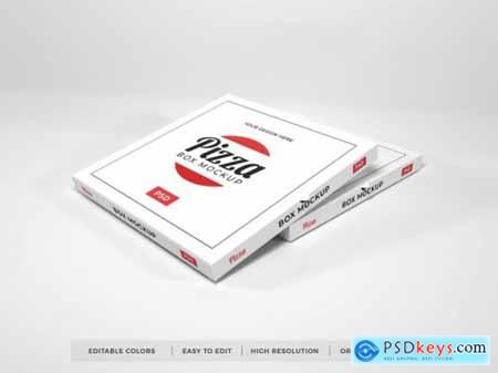 Realistic pizza box mockup 17 PSD