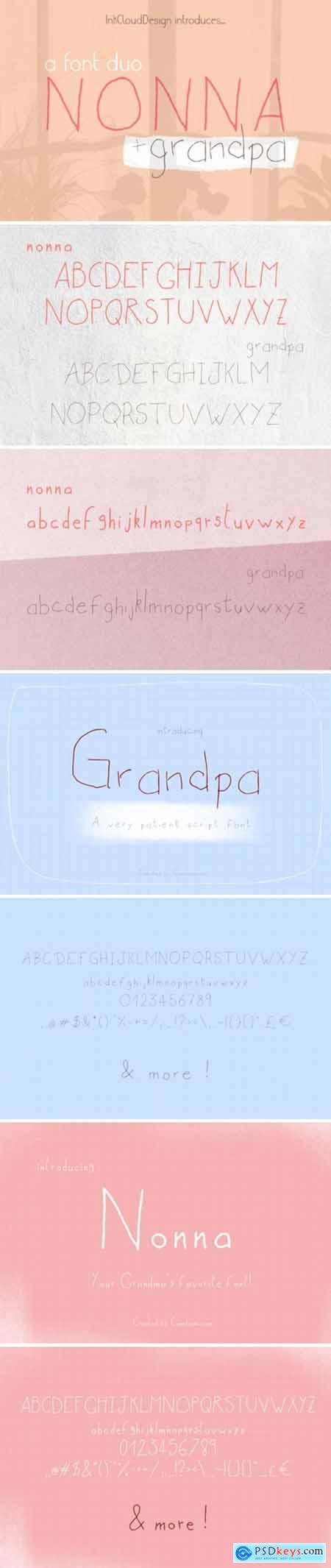 Nonna + Grandpa Font