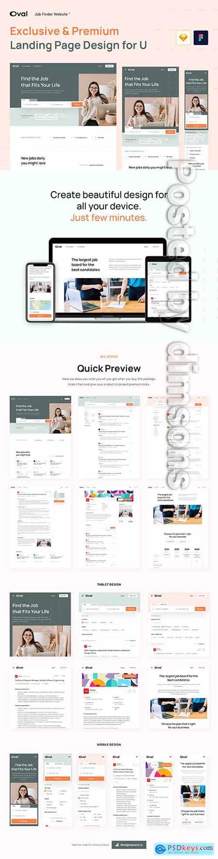 Oval - Job Finder Website Design