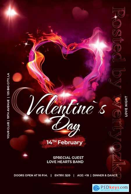 Valentines Day Event - Premium flyer psd template