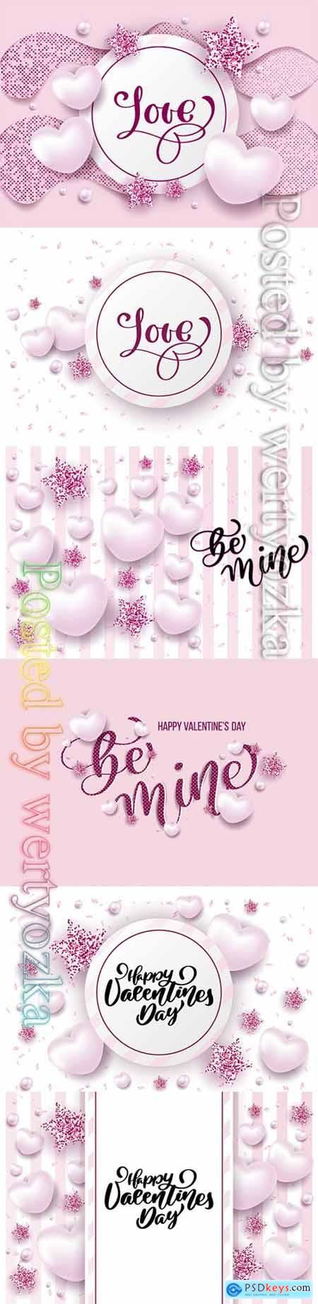 Happy valentine day festive sparkle layout template design