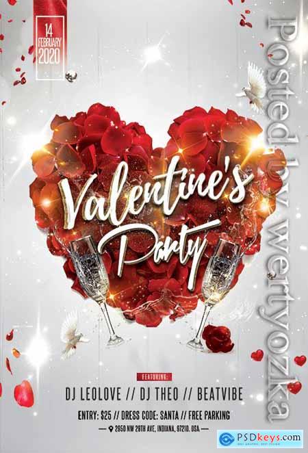 Love Affair Valentines Party - Premium flyer psd template