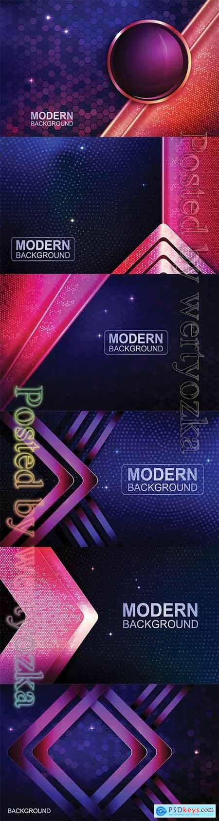 Abstract luxury vector backgrounds with different shapes