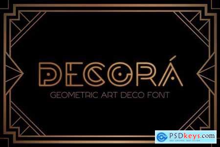 DECOR&#193; - Geometric Art Deco Font