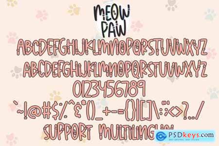 Meow Paw - Cat Paw Font