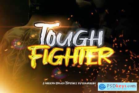Tough Fighter Brush Font