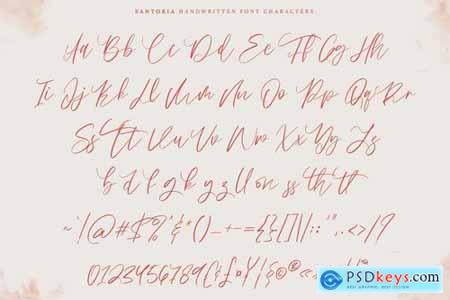 Santoria Handwritten Font