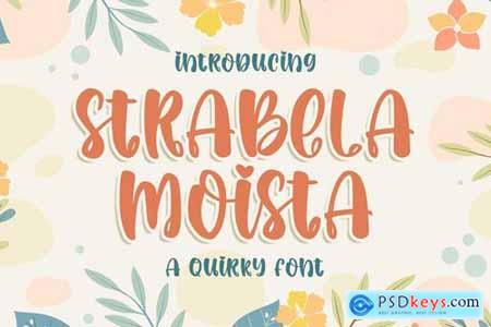 Strabela Moista - a Quirky Font